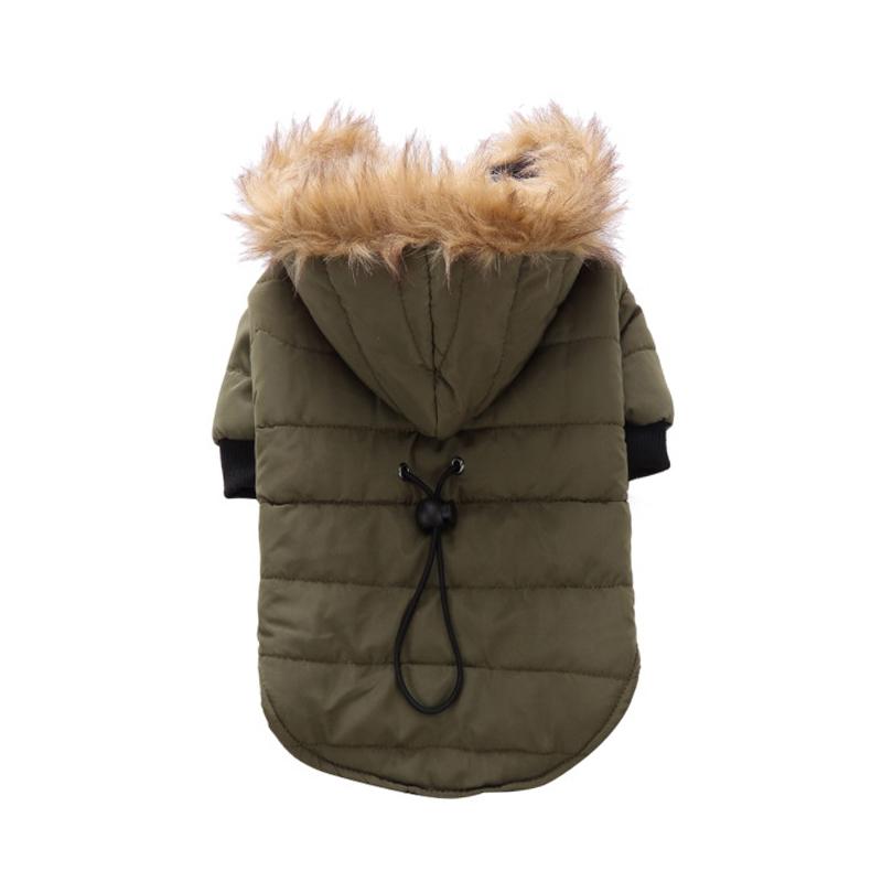 Winter Pet Dog Coats Jackets Hoodie Warm Clothes Fur Collar Small Dog Coats for Chihuahua French Bulldog Puppy Clothing Waterproof