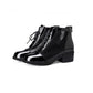 Ladies Mesh Breathable Cool Boots Spring and Autumn Middle Heel Lace Back Zipper Hollow Single Boots Thick Heel Martin Boots Women
