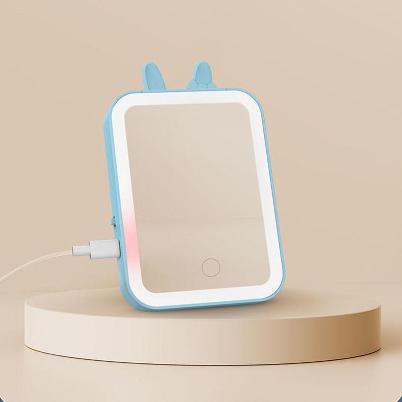 3-layer Lighting LED Makeup Mirror USB Touch Screen Foldable Portable Long-lasting Battery Life