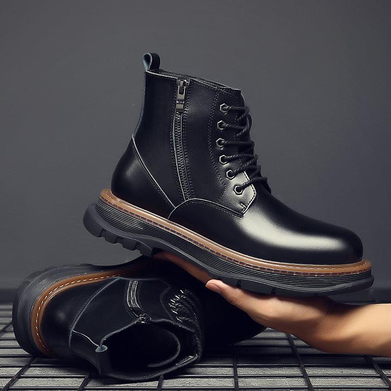 Martin Boots Autumn Men's High-top Boots Men's Leather Men's High-top Shoes Men's Motorcycle Boots Leather Boots