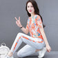 Women's Tops Summer English Print Loose Round Neck Versatile Short Sleeves