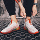 Male Angel Reflective Flying Knit Shoes Men Breathable Casual Sneakers Men Color matching mesh