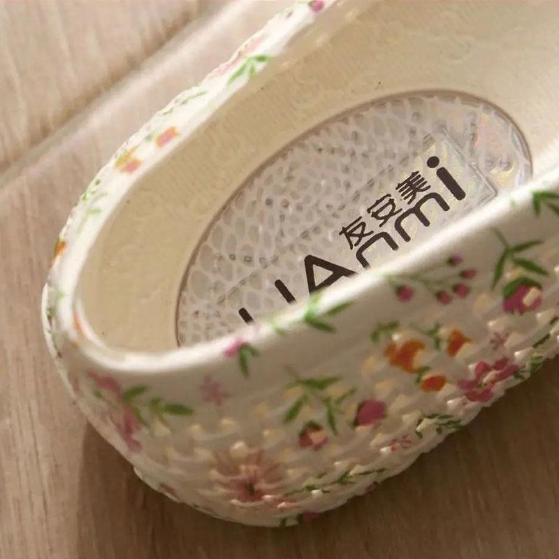 Women's Sandals Summer Hollow Breathable Waterproof Non-slip Beach Shoes Hole Shoes Soft Bottom Comfortable Flat Mother Shoes