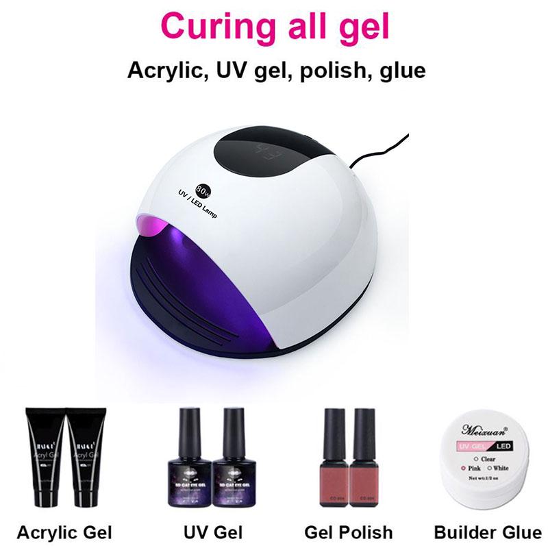 80W Led Lamp Nail Dryer Gel Polish Manicure Machine Nail Art Tools Drying LED Gel Nail Lamp