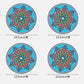 1/2/4pcs Mandala Pattern Creative Silicone Coaster Household Anti-scalding Mat Coffee Drink Coaster