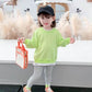 Girls Long Sleeve Trousers Spring and Autumn Suit Pullover Hem Hole Design Top + Slim Stretch Comfortable Trousers Children's Sportswear Two-piece Set