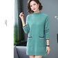 Autumn Winter High Quality pullover Sweater Dress Women Knit Dress thick Long Sweater Dress with Pockets  Outer Wear