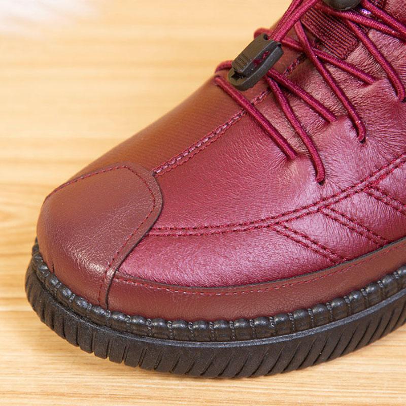 Winter Old Beijing Women's Cotton Shoes Plus Velvet Warm Shoes Anti-skid Anti-level Bottom Cotton Boots