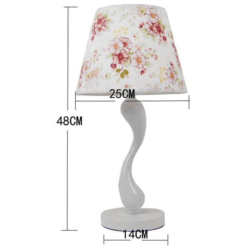 Modern Minimalist Table Lamp Bedroom Bedside Lamp Creative Blue Fabric Lampshade Lamp Living Room