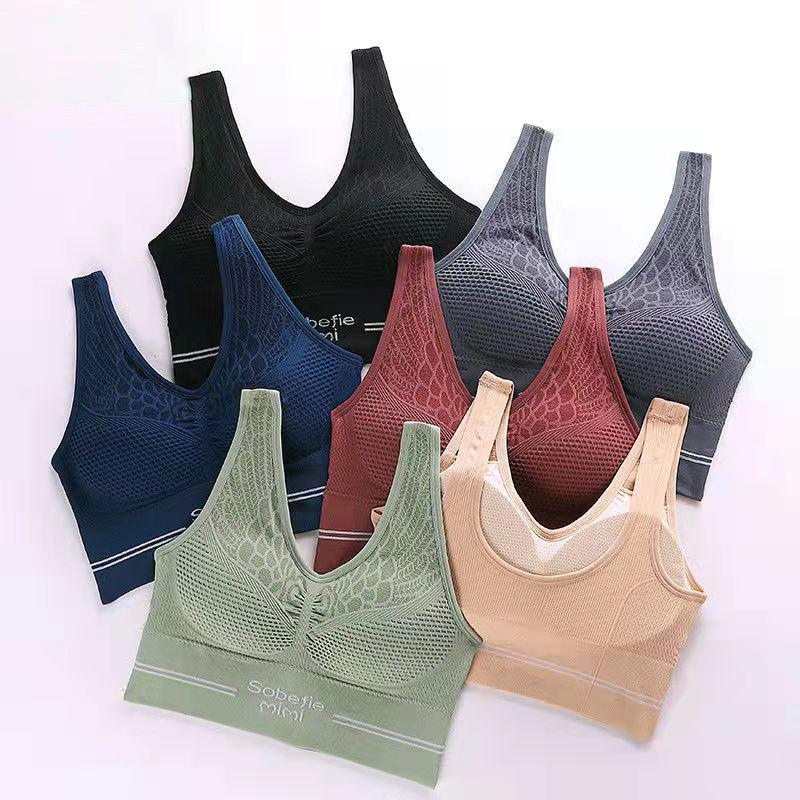 Women's Sports Underwear Gathered Without Steel Ring Vest Tube Top Bra Fitness Underwear Yoga Vest Top Beautiful Bare Breasts