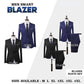 Men Blazer Set Formal Trousers Business Outerwear Pants Office Slack Pants Jacket Suit Tuxedo