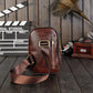 Retro Chest Bag Men Coffee Soft Leather Large-capacity Pockets Outdoor Sports Fitness Shoulder Bag