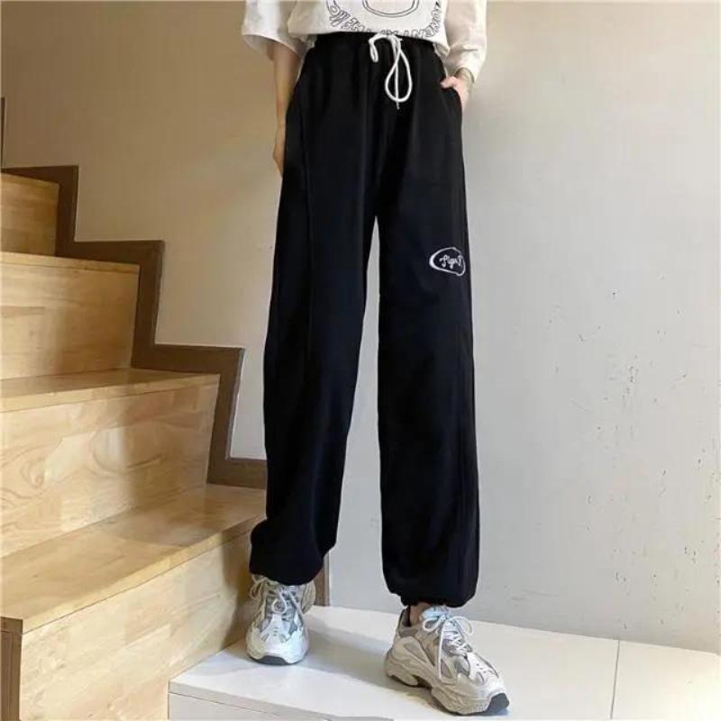 Sports Casual Pants Women's Wide-leg Loose-fitting Feet INS Trend All-match Casual Pants Student Women's Health Pants