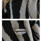 Autumn and Winter Knit Sweater Loose Sweater Zebra Striped Retro Color Matching Sweater Suitable for Students and Young Men