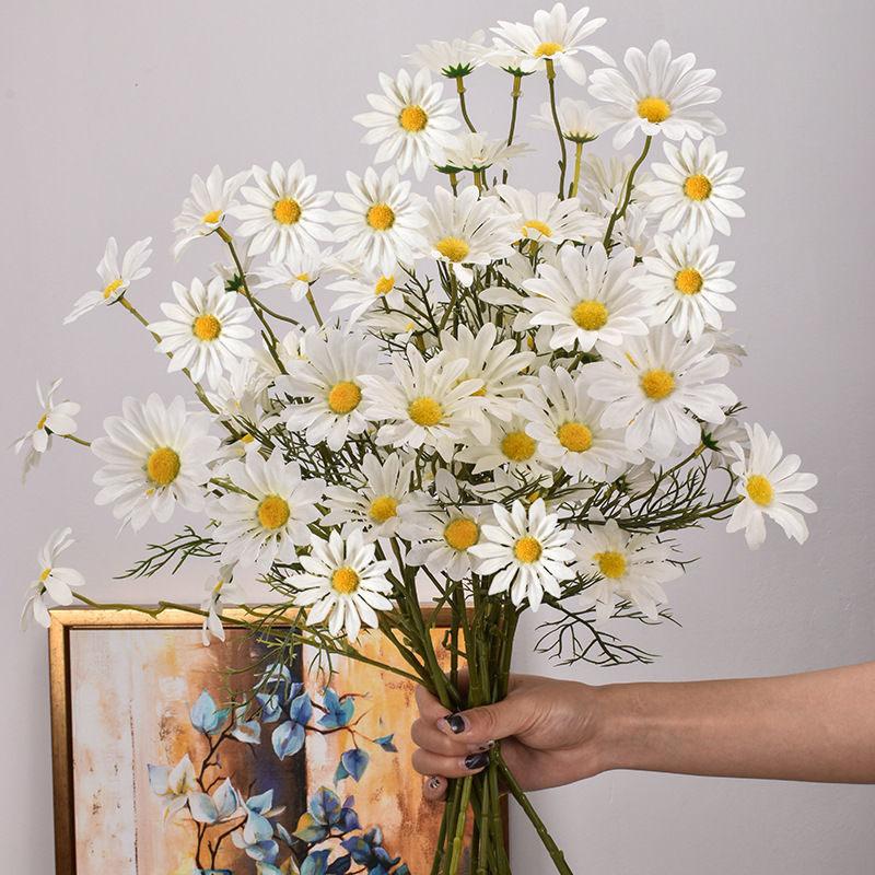 Small Daisy Fake Flower Simulation Flower 5 Dutch Chrysanthemum Chamomile Gerbera Cosmos Photo Shooting Props Home Decoration