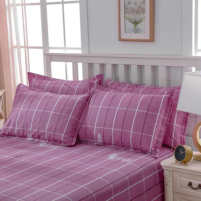A Pair of Pure Cotton Pillowcases Children's Adult Bedding Simple Striped Pillow Core Cover 48*74cm