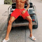 Summer Ice Silk Casual Sports Shorts Men's Ultra-thin Breathable Loose Trend Quick-drying Five-point Sports Pants