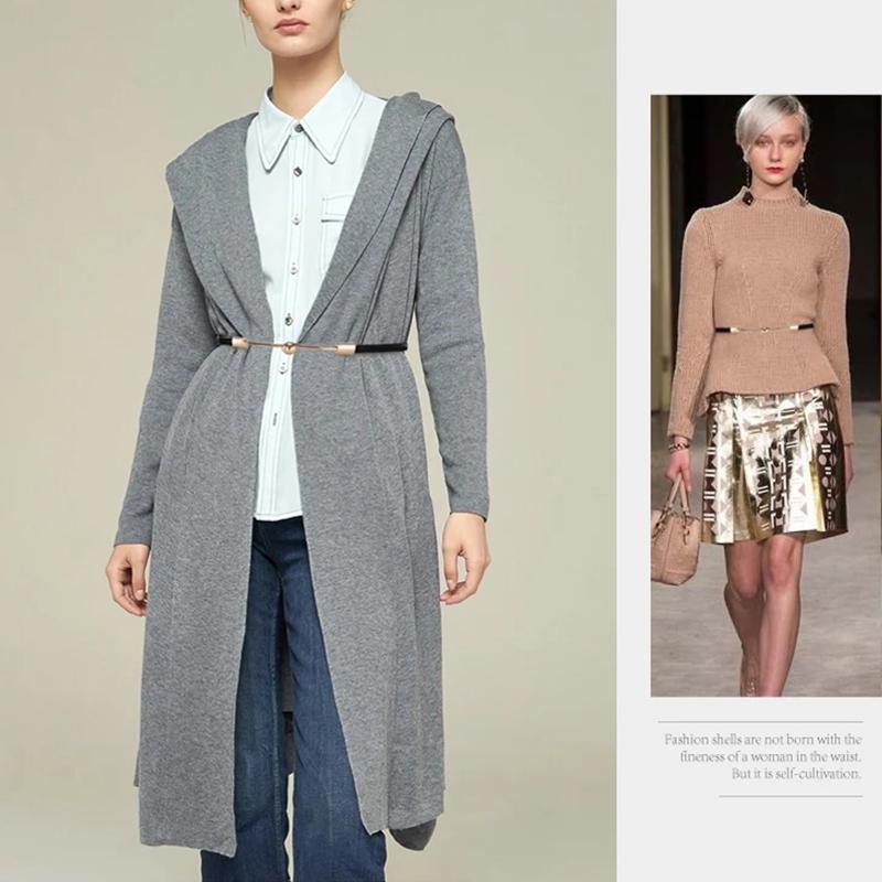 Women's Sweater Skirt Belt Girls Leather Cool Thin Belt Dress Waist Chain Ladies Decorative Belt