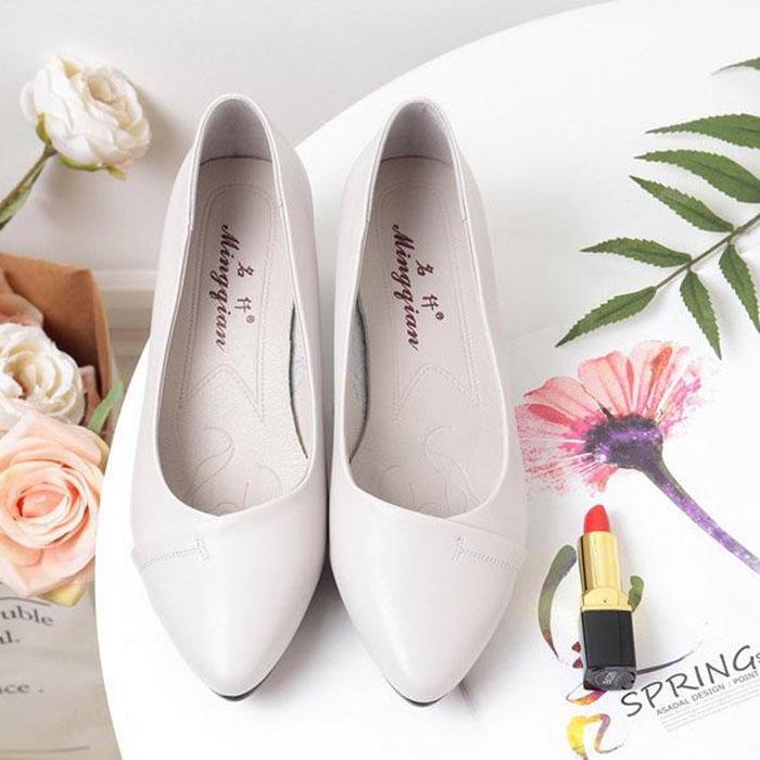 Single Shoes Women's Summer Thick Shoes Spring Shallow Mouth Comfortable Women's Shoes Flat Pointers
