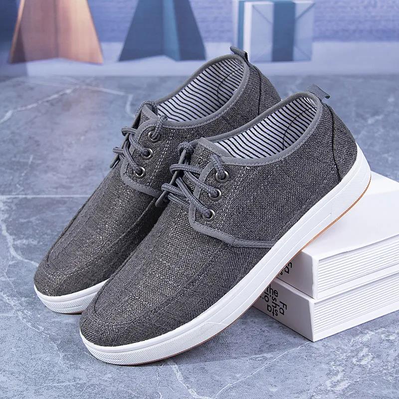 Spring and Autumn Old Beijing Cloth Shoes Men's Anti-slip Wear Canvas Shoes Fashion Casual Shoes Men's Wild Trend Flat Shoes