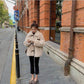 Winter Thickened Rabbit-like Plush Fur Loose Bow Short Lamb Wool Coat Women