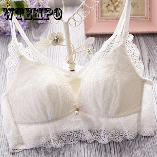 Sexy Up Bra Set Brand Deep V Brassiere Thick Cotton Women Underwear Set Lace Flowers Lingerie