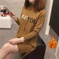 Plus Velvet Thick Mid-length Close-fitting Sweater for Female Students Loose-fitting Half-high Neck Sweater Skirt Knitted Bottoming Shirt