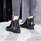 Autumn Winter Boots Fashion Zipper Ankle Boots Low Heel High Quanlity Leather Boots Casual Shoes