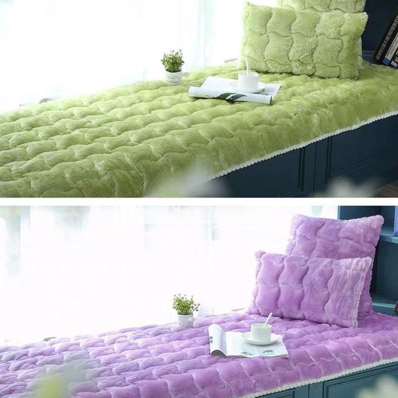 Thicken Bay Window Pad Four Seasons Window Mat Tatami Balcony Mat Simple Plush Washable Bay Window Beach Mat