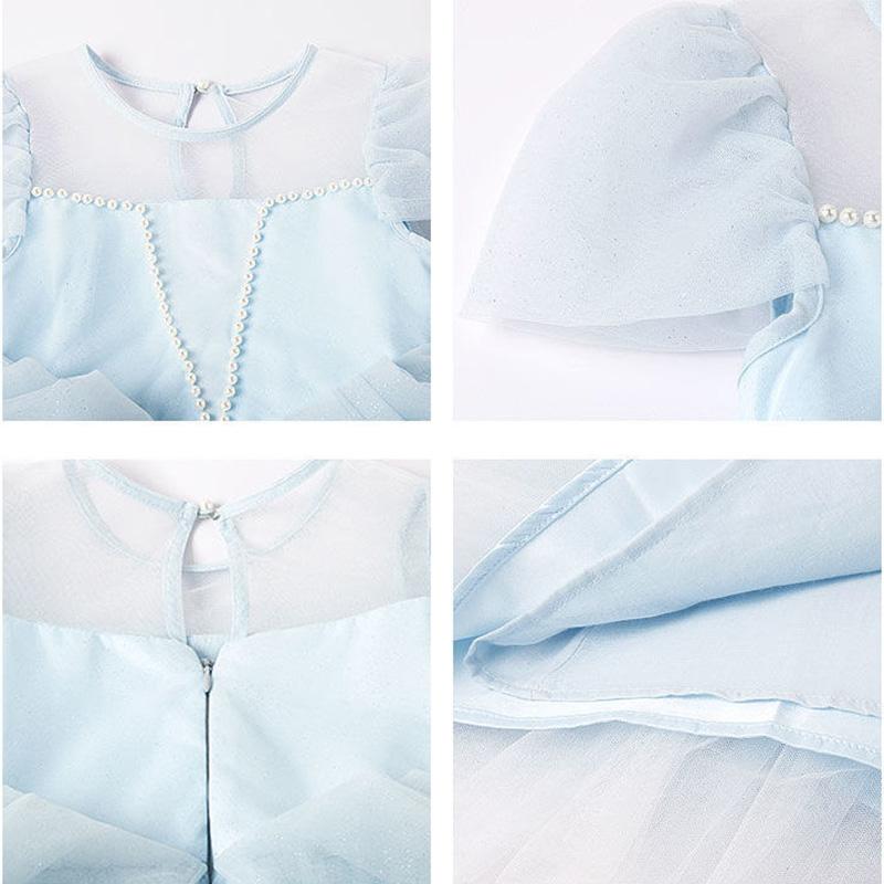 Girls Net Yarn Dress Banquet Evening Dress Children's Birthday Party Western Style Fairy Princess Dress Girl