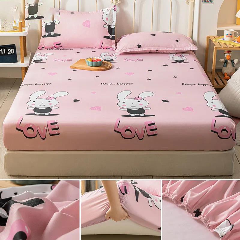 Pure Cotton Mattress Cover Single Piece Bed Cover Non-slip Fixed Bed Cover Simmons Mattress Dustproof Protective Cover