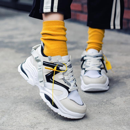Four Seasons Fashion Casual Shoes Lightweight Breathable Colorful Clunky Sneaker Unisex Shoes 36-44