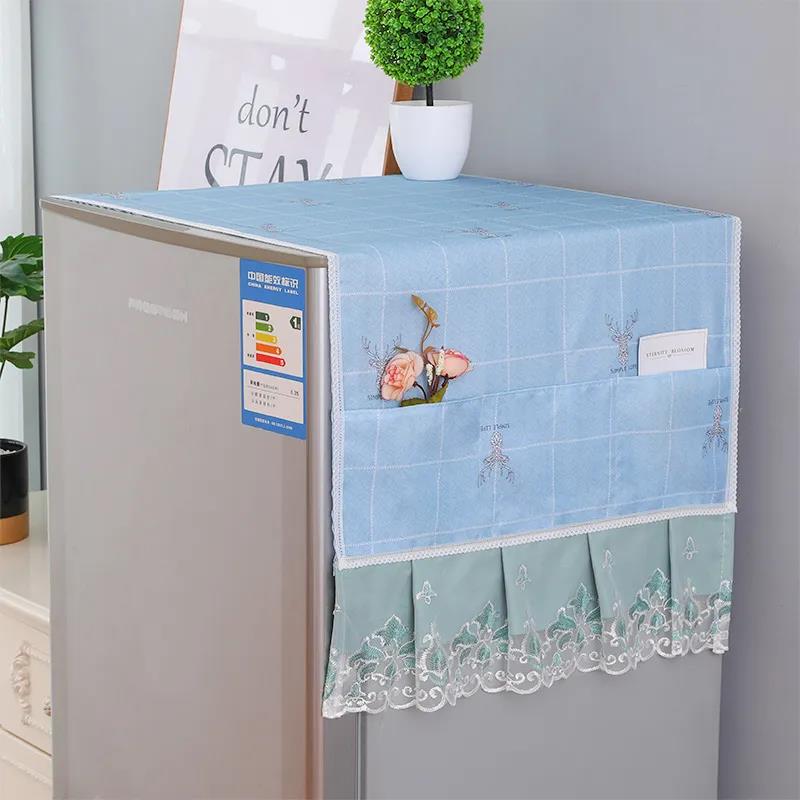 Refrigerator Cover Washing Machine Cover Universal Household Appliance Cover Towel Dustproof Refrigerator Cover Curtain