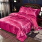 Silk Satin Jacquard Bedding Set Bed Sheet Pillowcase Duvet Cover Set Bed Linen Bedspread 4pcs