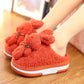 Autumn and Winter Warm Cotton Slippers Heightened and Thickened Flat Shoes A Must-have for Leisure