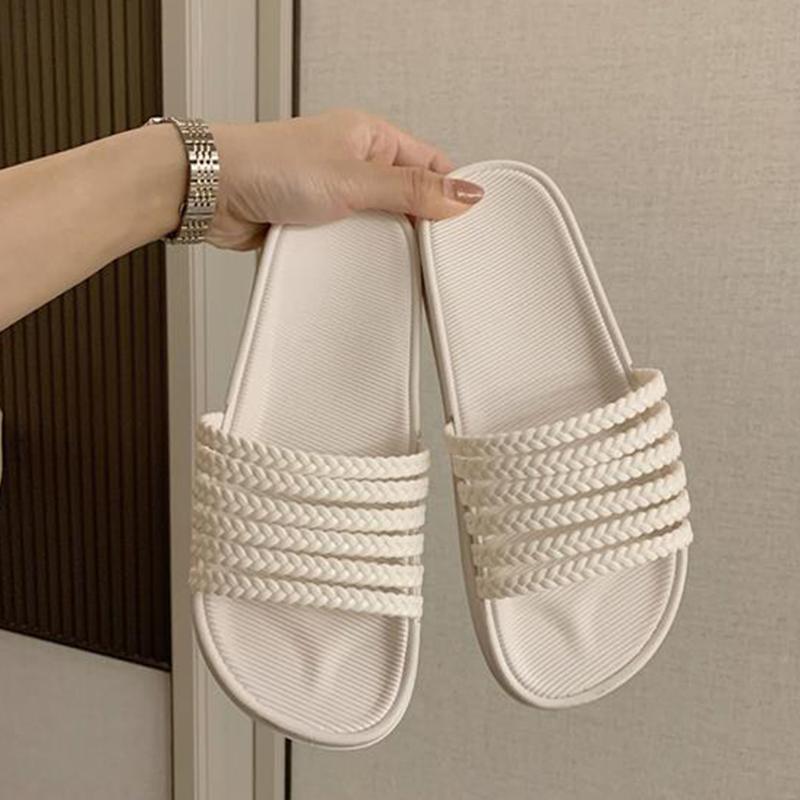 Waterproof Non-slip Bow Beach Slippers Female Summer Fairy Style Sandals and Slippers Fashion Outer Wear