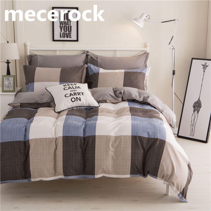 WTEMPO Brand fashion Student dormitory lattice Geometric Pattern Polyester Bedding  Duvet Cover