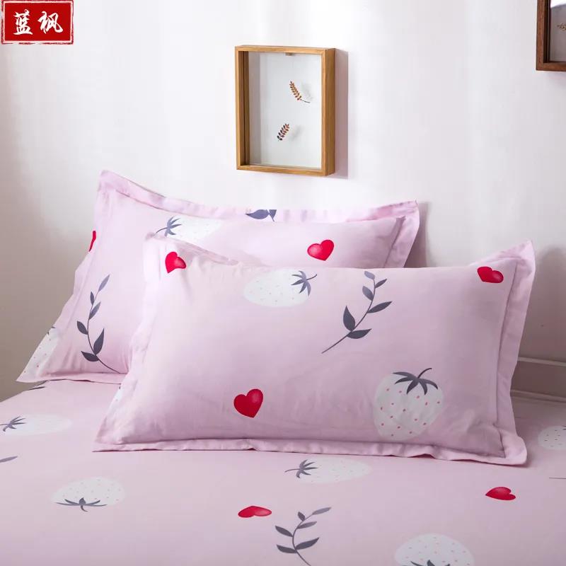 48x74cm Pure Cotton Pillow Cover Single Double Dormitory Household Adult High-end Pillow Cover