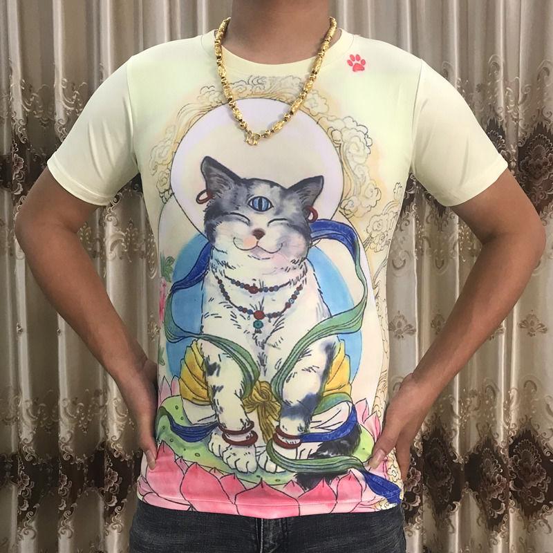 Men's personality short-sleeved T-shirt large size men's clothes summer 3D digital printing T-shirt