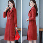 Women Woolen Coat 2019 Casual Women Jacket Medium Long Solid  Long Sleeve Women Woolen Jacket