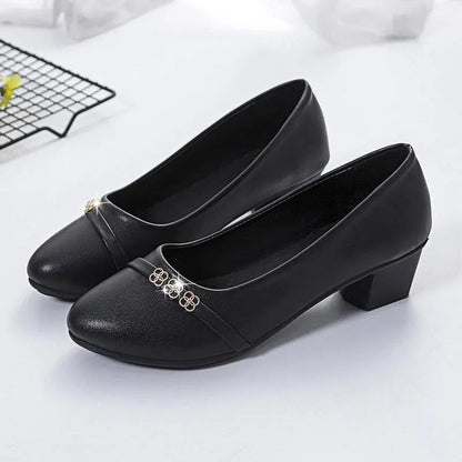 Ladies Moccasins Casual Shoes Flats Slip-On Comfort Flats Loafers Belt Buckle Decorations
