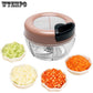 WTEMPO Dicing Machine Manual Food Chopper Vegetable Fruits Nut Onion Hand Power Mincer Blender Mixer
