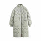 Women's Cotton-padded Jacket Over The Knee Mid-length Stand-up Collar Bread Jacket Down Coat Cotton-padded Jacket
