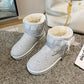 Bowknot Snow Boots Women's Winter Korean Version of Wild Plus Velvet Thick Warm Bread Shoes