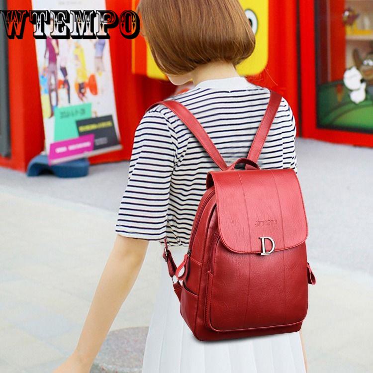 Backpacks Leather Women Backpack Business Rucksack Travel School Bag for College Casual