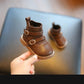 Girls' Shoes Autumn and Winter New Soft Soled Small Leather Shoes Girls' Boots Plush Women's Treasure Short Boots