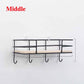 Wall Mounted Storage Rack Home Punch-Free Storage Rack Metal Solid Wood Waterproof Display Shelf