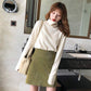 Pofulve Heap Pile Collar Sweater Women's Winter Loose Pull-ups Wild High-neck Sweater Undershirt