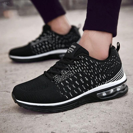 Men's Sports Shoes Running Shoes Mesh Breathable Fitness Shoes Korean Version Large Size Lightweight Outsole Non-slip Casual Shoes Men