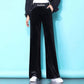 WTEMPO High Waist Soild Color Trousers Women's Wide-leg Pants Super Long Elastic Waist Straight Loose Casual